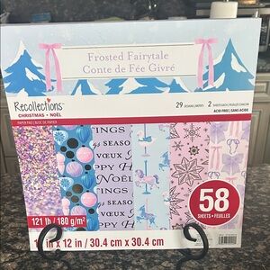 RECOLLECTIONS FROSTED FAIRYTALE PAPER PAD 58 SHEETS 12x12" NWT
